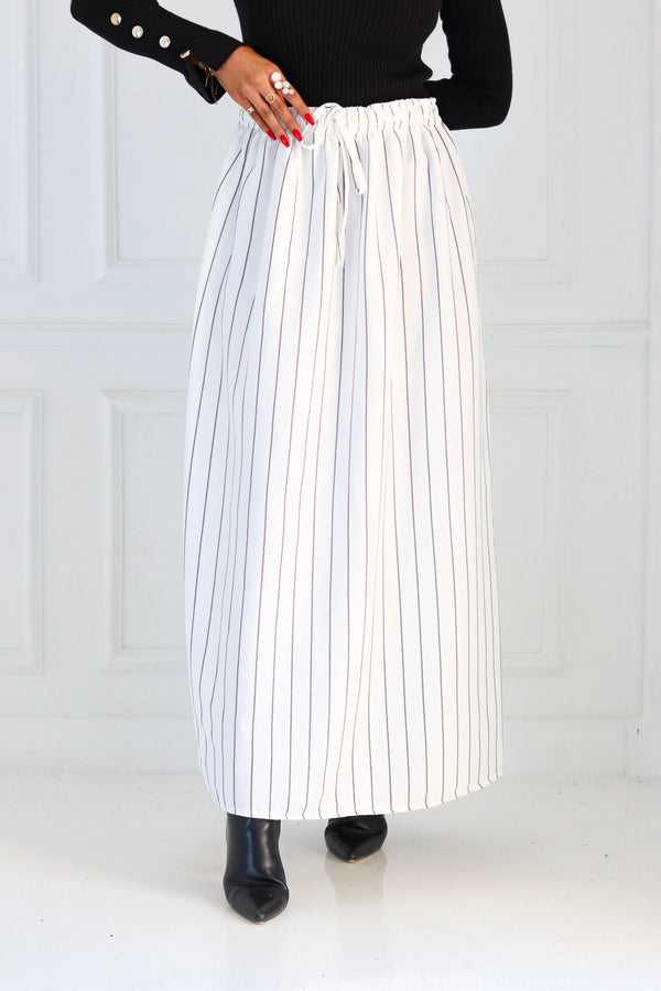 Striped Linen Skirt