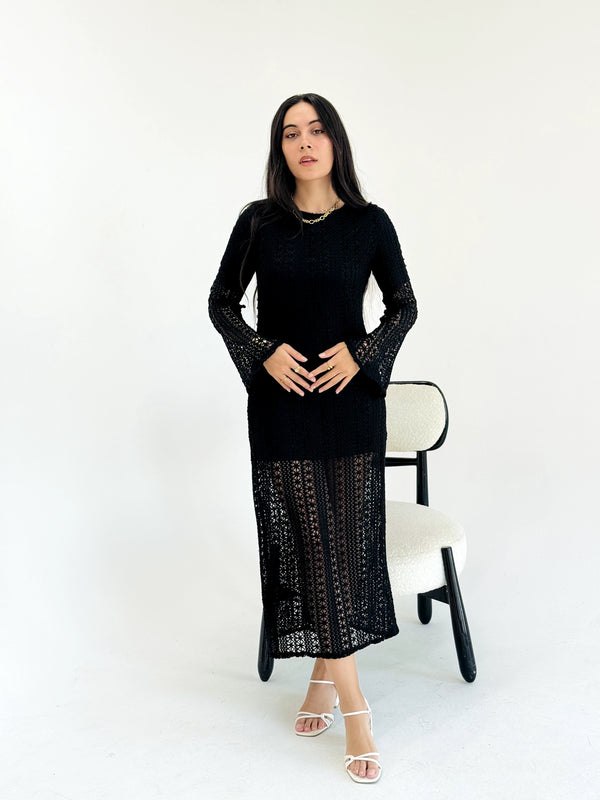 Knitted Dress _ Black