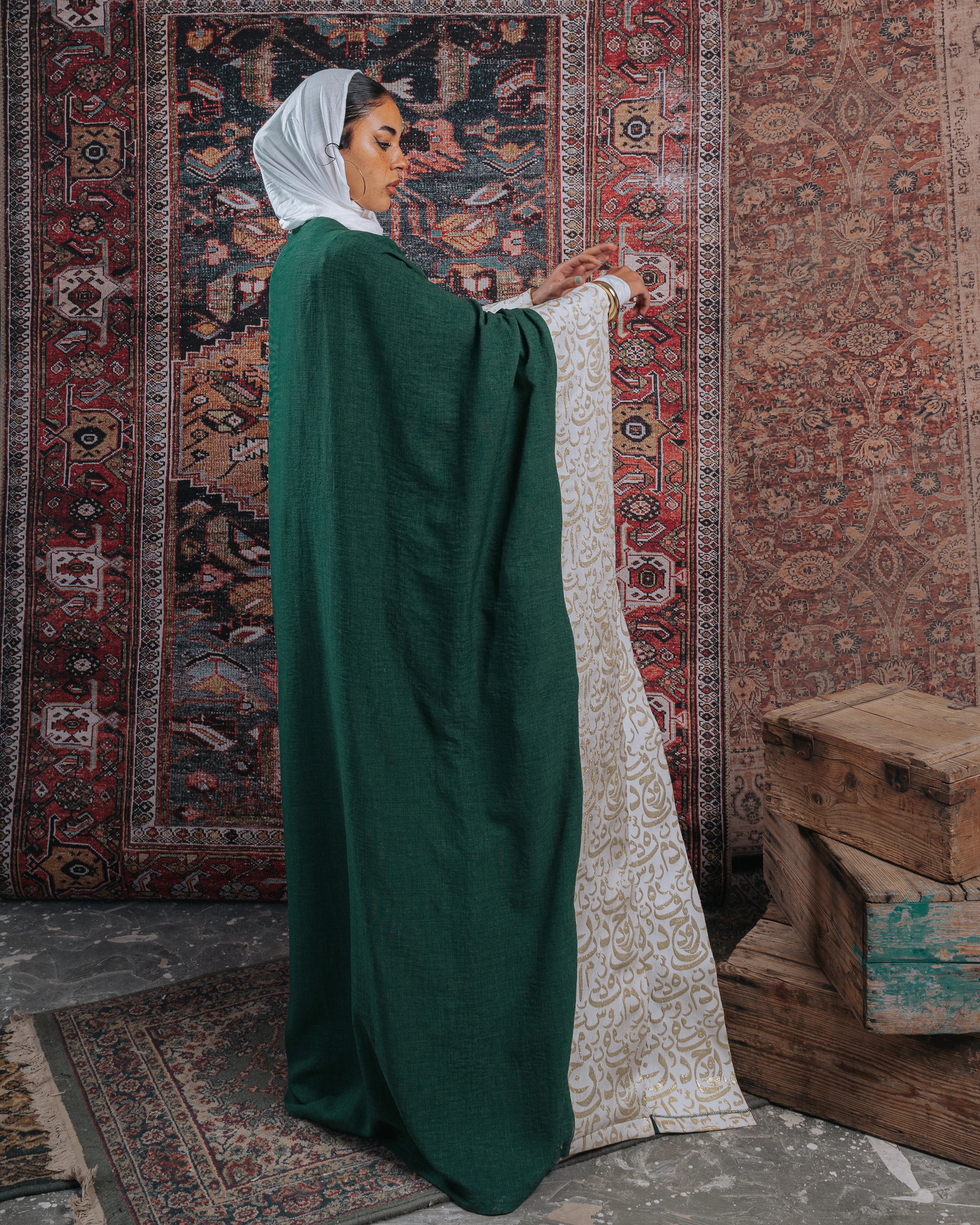 Green scarf kaftan