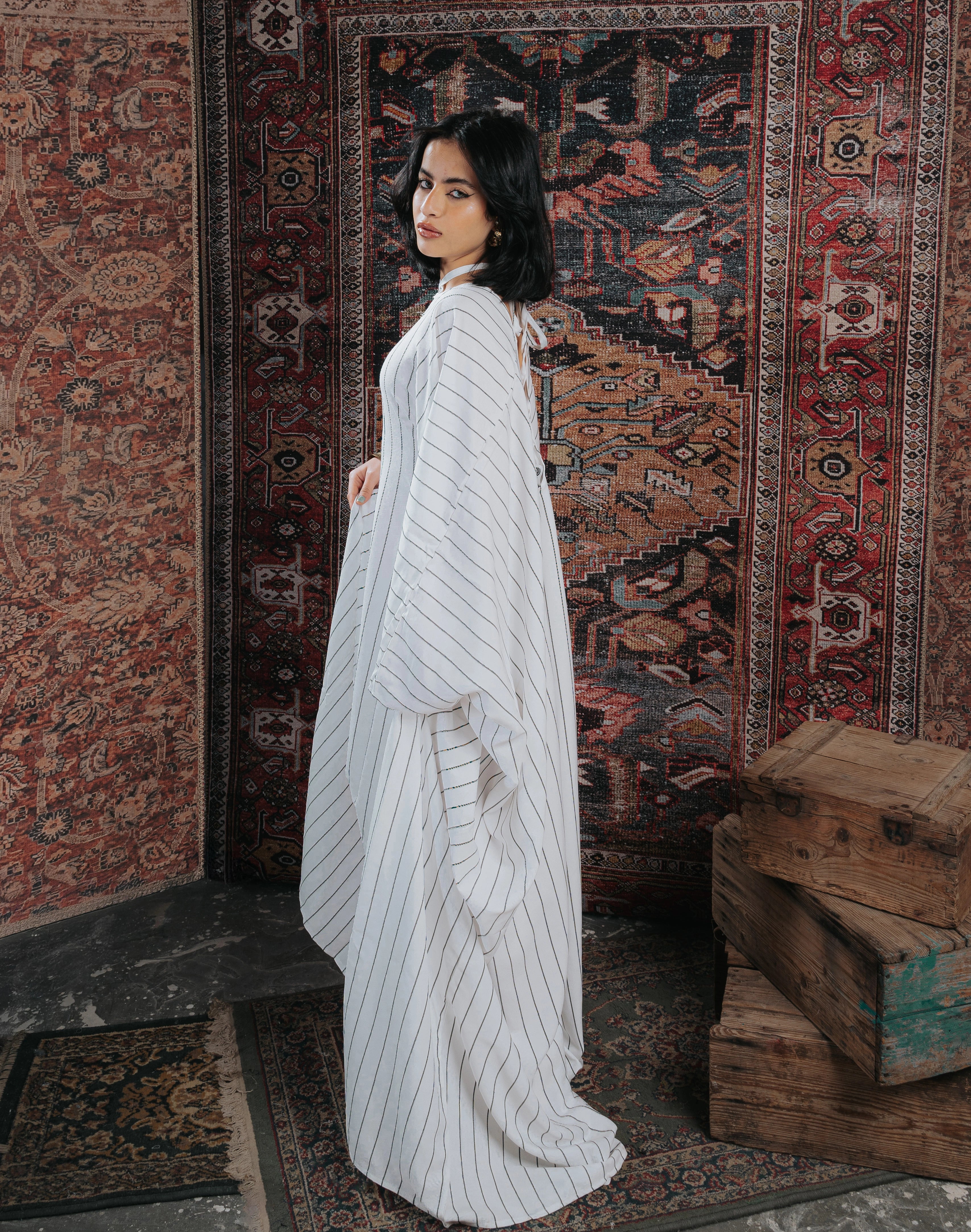 Linen kaftan dress