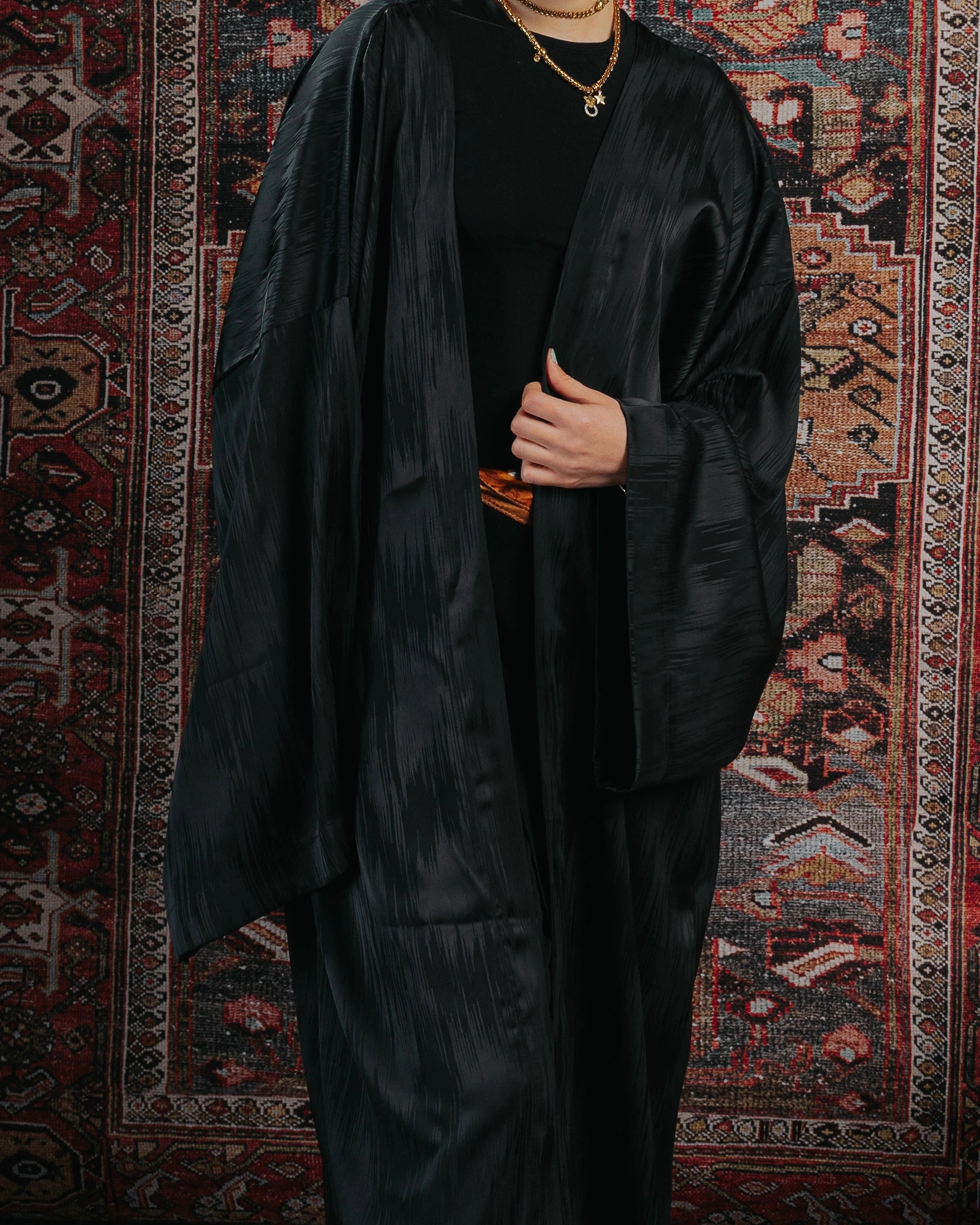 Black Abstract Kaftan