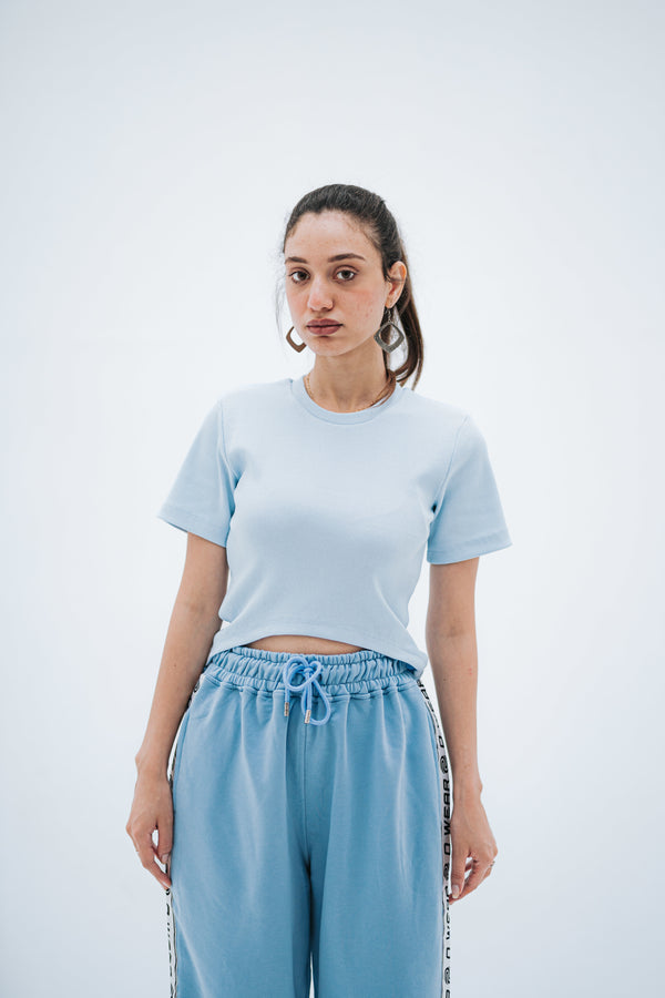 Baby blue Crop Top